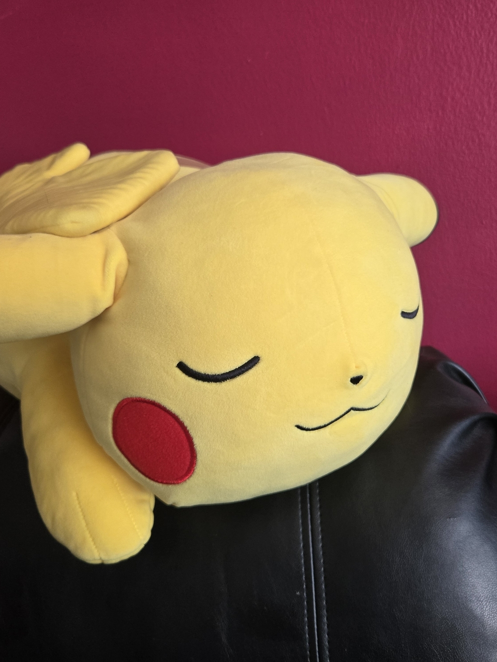 Large Yellow Sleeping Pikachu Plush - Picture 2 of 6